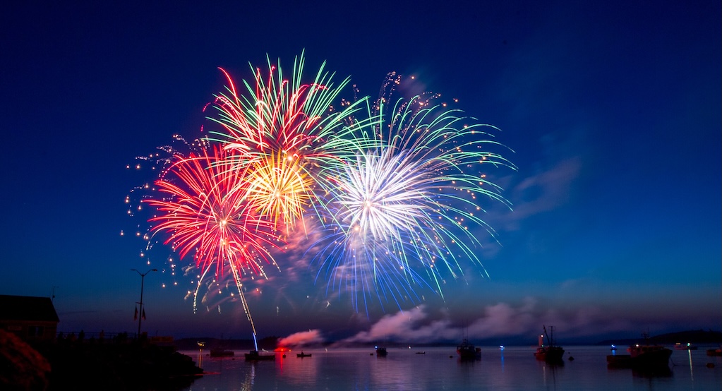 Image of fireworks over water